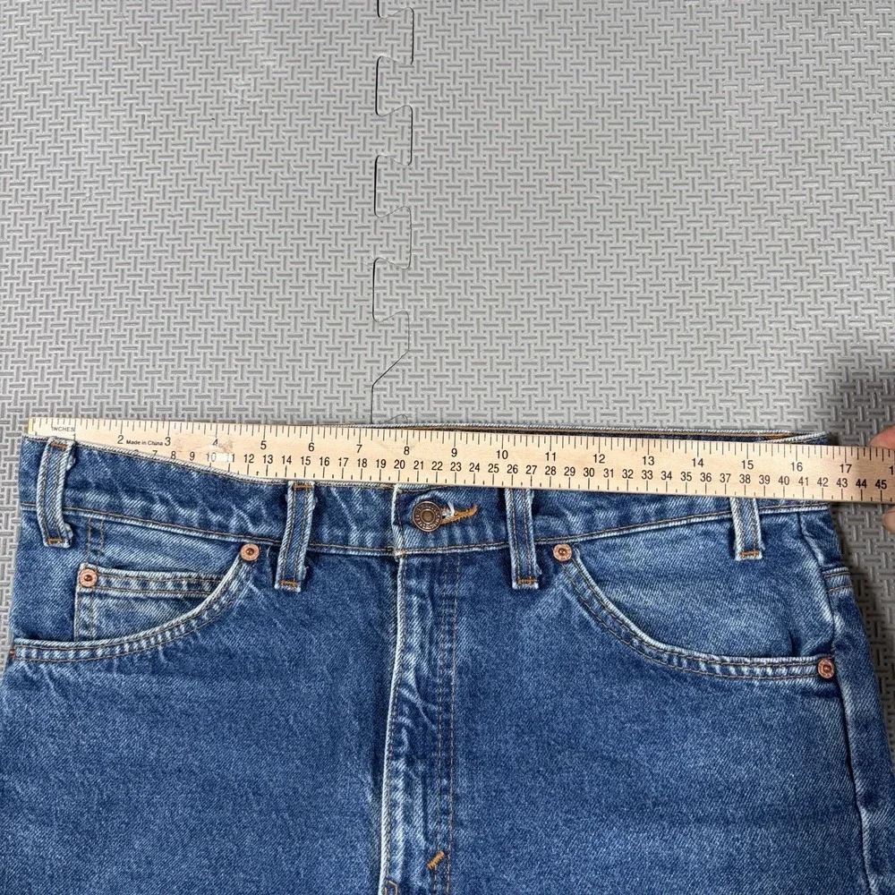 Vintage Levi 517 Jeans Mens 33x36 Blue Orange Tab 90s Bootcut USA Made Med Wash